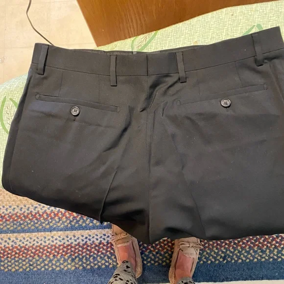 NWT! Mens Burberry Lightweight Wool Dress Pants, Basic Black. Size 33 - 34”waist - Picture 6 of 15